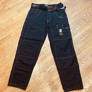 Vintage Corniche Streetwear Belted Jeans Men’s Size 38x33 Lock And Key RARE!